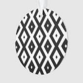 Zwart-wit diamantpatroon ornament (voorkant)