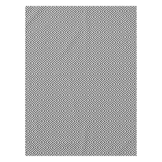 Zwart-wit diamantpatroon tafelkleed (Voorkant)