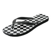 Zwart-wit diamantpatroon Teenslippers (Schuin)