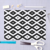 Zwart-wit diamantpatroon tissuepapier (Craft)