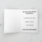 Zwart-wit diamantpatroon uitnodiging (Binnen)