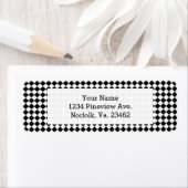 Zwart-wit diamantpatroon van Shirley Taylor Etiket (Insitu)