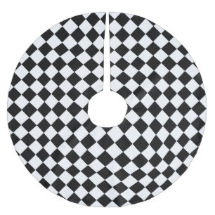 Zwart-wit diamantpatroon van Shirley Taylor Kerstboom Rok