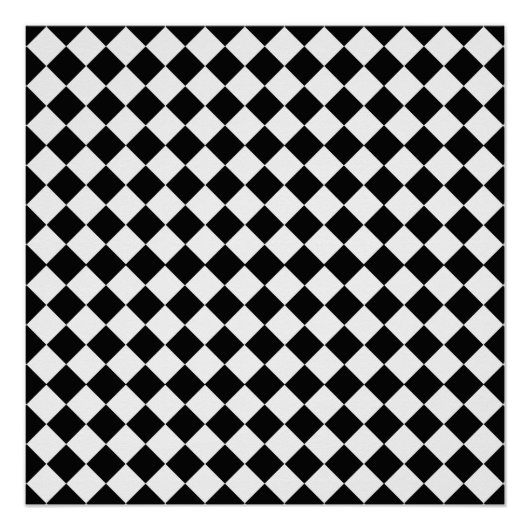 Zwart-wit diamantpatroon van Shirley Taylor Poster (Voorkant)