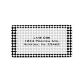 Zwart-wit diamantpatroon van STaylor Etiket (Voorkant)