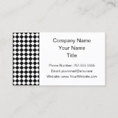Zwart-wit diamantpatroon van STaylor Visitekaartje (Achterkant)