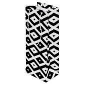 Zwart-wit diamantpatroon wijn cadeautas (Achterkant Gekanteld)