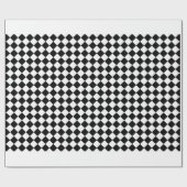 Zwart Wit Diamantruit Cadeaupapier (Vlak)