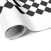 Zwart Wit Diamantruit Cadeaupapier (Rol Hoek)