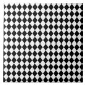 Zwart-wit Diamond Argyle Patroon Tegeltje (Voorkant)