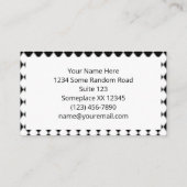 Zwart-wit Diamond Argyle Patroon Visitekaartje (Achterkant)