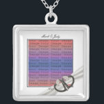 Zwart-wit Diamond Hearts Silver Ketting<br><div class="desc">Geef dit ketting een persoonlijk tintje om als huwelijksgunsten te hebben bij je trouwreceptie of om er zelf een te hebben als herinnering aan je speciale dag. Dit ketting is ook het perfecte geschenk voor de bruid op haar vrijgezellenfeest. Personaliseer door uw foto toe te voegen, en de tekst op...</div>