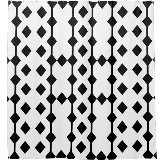 Zwart-wit Diamond met patent in gordijn (Voorkant)