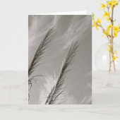 ZWART-WIT DIE RIET IN DE WIND WORDT GEBLAZEN KAART (Gele Bloem)