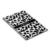 Zwart & Wit Dier Koe Print Spotted Cowgirl Notitieboek (Rechterzijde)