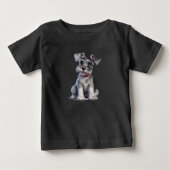 Zwart Wit Dieren Baby T-Shirt (Voorkant)