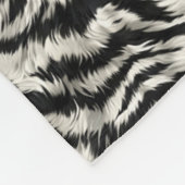 Zwart-wit dierendeken fleece deken (Hoek)