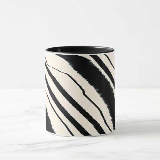 Zwart Wit Dierenprint Combo Mok (Midden)