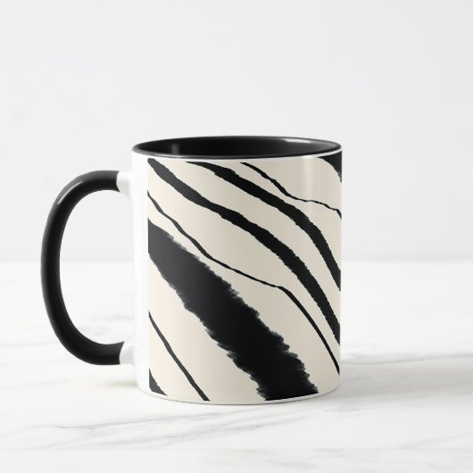 Zwart Wit Dierenprint Combo Mok (Links)