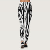 zwart wit Dierenprint dames leggings (Achterkant)
