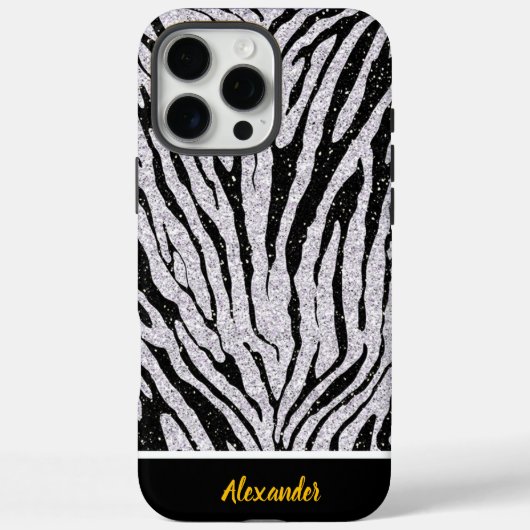 Zwart-wit dierlijke print stof Case-Mate iPhone case (Achterkant)