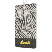 Zwart-wit dierlijke print stof luchtverfrisser (Links)