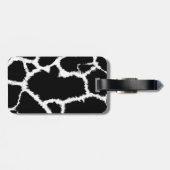 Zwart-wit dierpatroon bagagelabel (Achterkant horizontaal)