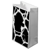 Zwart-wit dierpatroon klein cadeauzakje (Achterkant Gekanteld)