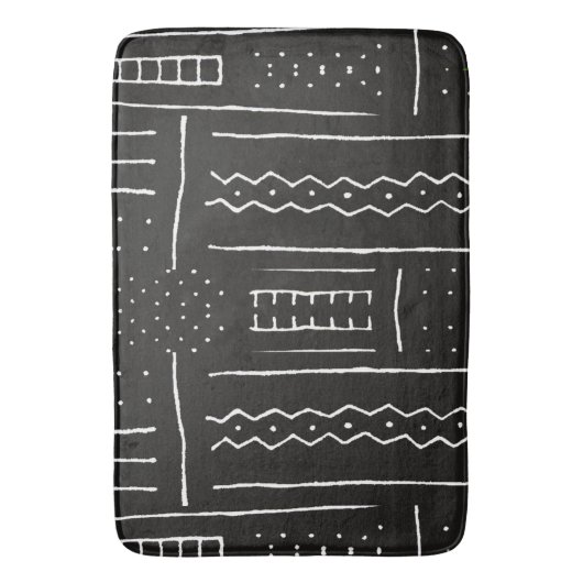 Zwart-wit digitaal patroon afdrukken badmat (Voorkant Verticaal)