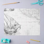 Zwart-wit Digitale Kaart Reeks Ontwerp 10 Tissuepapier (Craft)