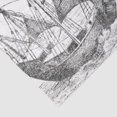 Zwart-wit Digitale Kaart Reeks Ontwerp 10 Tissuepapier (Detail)