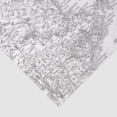 Zwart-wit Digitale Kaart Reeks Ontwerp 12 Tissuepapier (Detail)