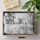 Zwart-wit Digitale Kaart Reeks Ontwerp 7 Tissuepapier (Geschenk)