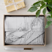 Zwart-wit Digitale Kaart Serie Design 10 Tissuepapier (Geschenk)
