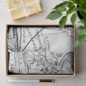 Zwart-wit Digitale Kaart Serie Design 13 Tissuepapier (Geschenk)