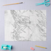 Zwart-wit Digitale Kaart Serie Design 14 Tissuepapier (Craft)