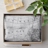 Zwart-wit Digitale Kaart Serie Ontwerp 3 Tissuepapier (Geschenk)