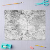 Zwart-wit Digitale Kaart Serie Ontwerp 5 Tissuepapier (Craft)