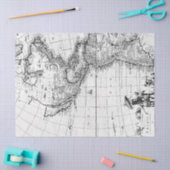 Zwart-wit Digitale Kaart Serie Ontwerp 7 Tissuepapier (Craft)