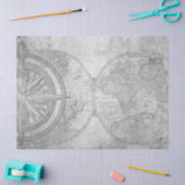 Zwart-wit Digitale Kaart Serie Ontwerp 9 Tissuepapier (Craft)