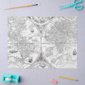 Zwart-wit Digitale Kaartserie Ontwerp 11 Tissuepapier (Craft)