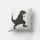 Zwart-wit Dinosaurus Kussen (Achterkant)