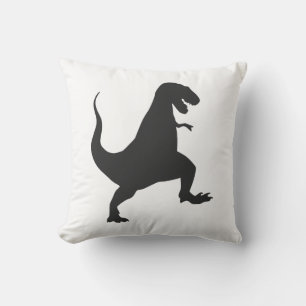 Zwart-wit Dinosaurus Kussen