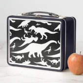 Zwart-wit dinosauruspatroon (In situ)