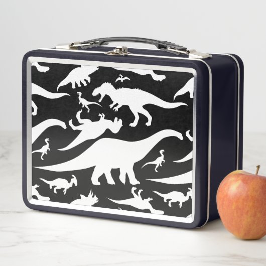 Zwart-wit dinosauruspatroon (In situ)