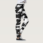 Zwart-wit dinosauruspatroon leggings (Rechts)