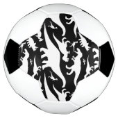 Zwart-wit dinosauruspatroon voetbal (Gedraaid)