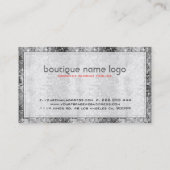 Zwart-wit Disco Ball Glitter Visitekaartje (Achterkant)