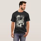 Zwart-wit Disco Ball High Heels Tequila T-shirt (Voorkant volledig)