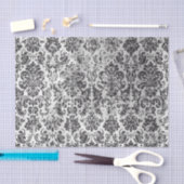 Zwart-wit Distressed Damask Pattern Tissuepapier (Craft)
